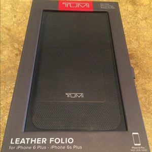 Tumi Premium Leather Wallet Case iPhone 6 Plus